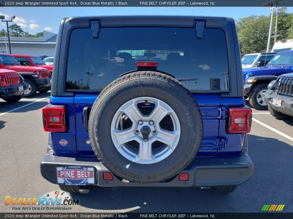 2020 Jeep Wrangler Unlimited Sport 4x4 Ocean Blue Metallic / Black Photo #5