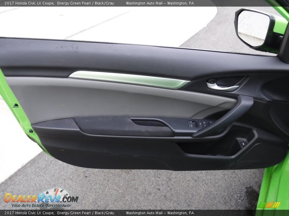2017 Honda Civic LX Coupe Energy Green Pearl / Black/Gray Photo #10