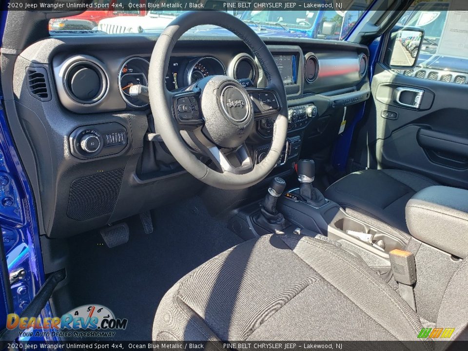 2020 Jeep Wrangler Unlimited Sport 4x4 Ocean Blue Metallic / Black Photo #7