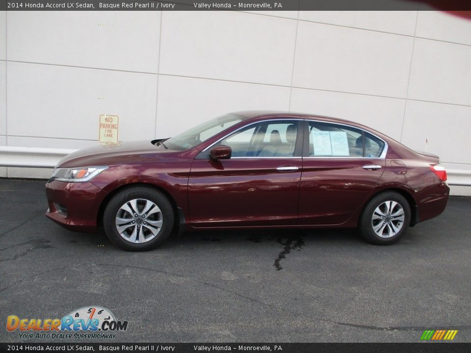 2014 Honda Accord LX Sedan Basque Red Pearl II / Ivory Photo #2