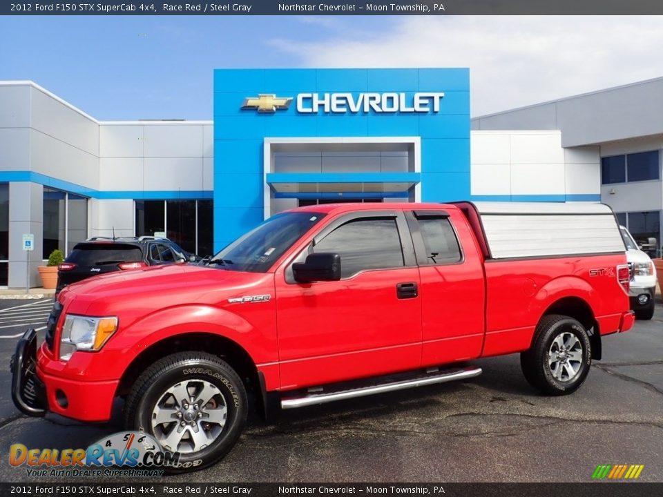 2012 Ford F150 STX SuperCab 4x4 Race Red / Steel Gray Photo #1