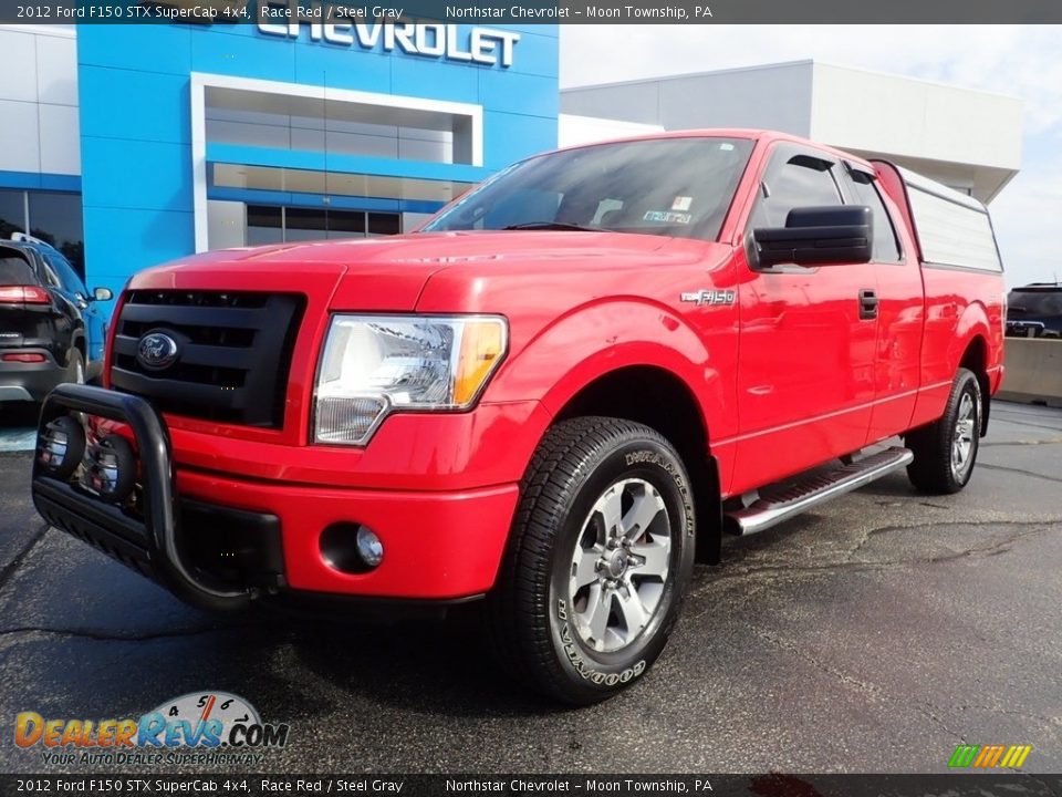 2012 Ford F150 STX SuperCab 4x4 Race Red / Steel Gray Photo #2