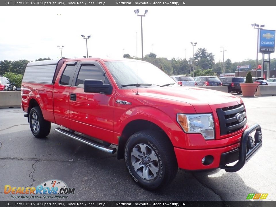 2012 Ford F150 STX SuperCab 4x4 Race Red / Steel Gray Photo #10