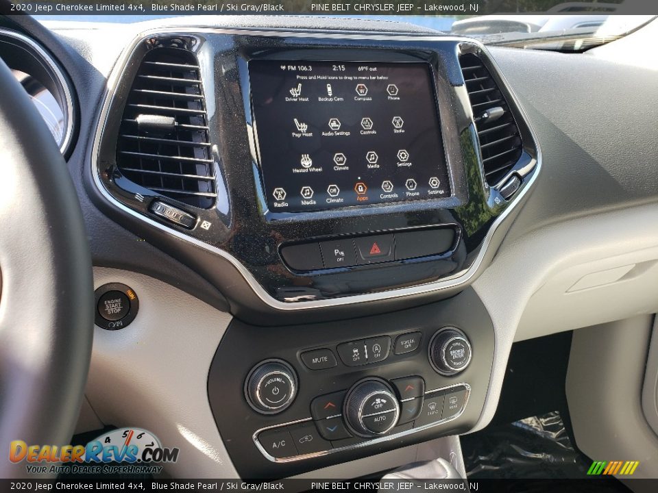 2020 Jeep Cherokee Limited 4x4 Blue Shade Pearl / Ski Gray/Black Photo #9