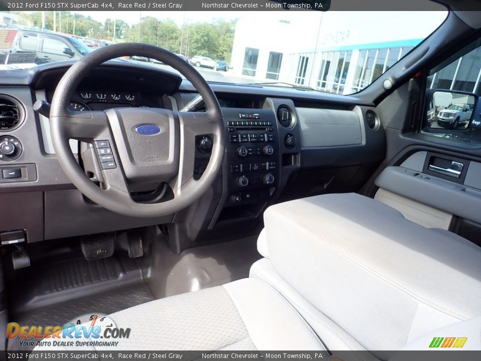 2012 Ford F150 STX SuperCab 4x4 Race Red / Steel Gray Photo #21