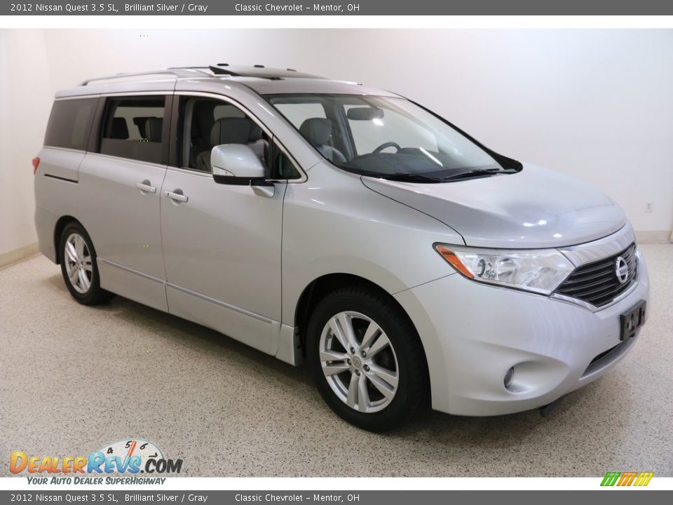 2012 Nissan Quest 3.5 SL Brilliant Silver / Gray Photo #1