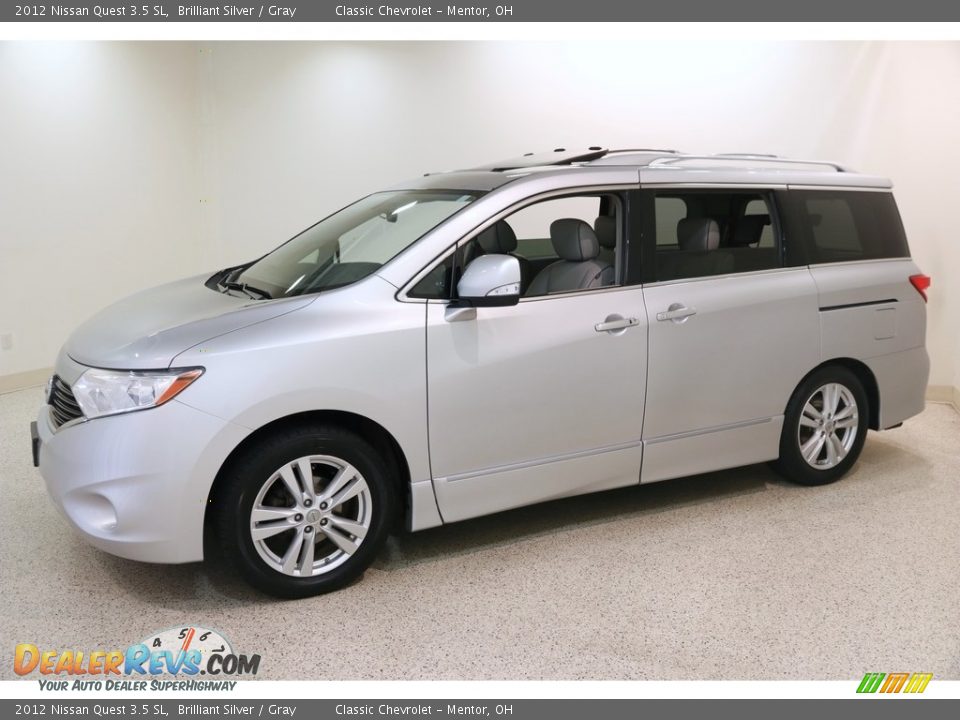 2012 Nissan Quest 3.5 SL Brilliant Silver / Gray Photo #3