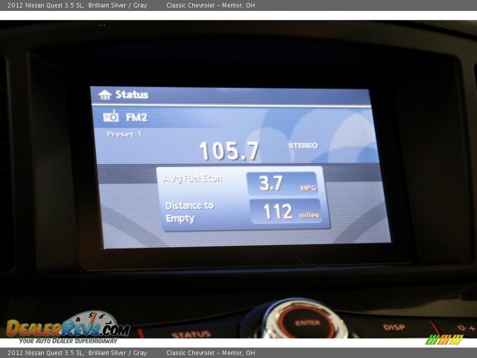 2012 Nissan Quest 3.5 SL Brilliant Silver / Gray Photo #10