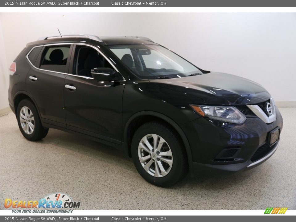 2015 Nissan Rogue SV AWD Super Black / Charcoal Photo #1