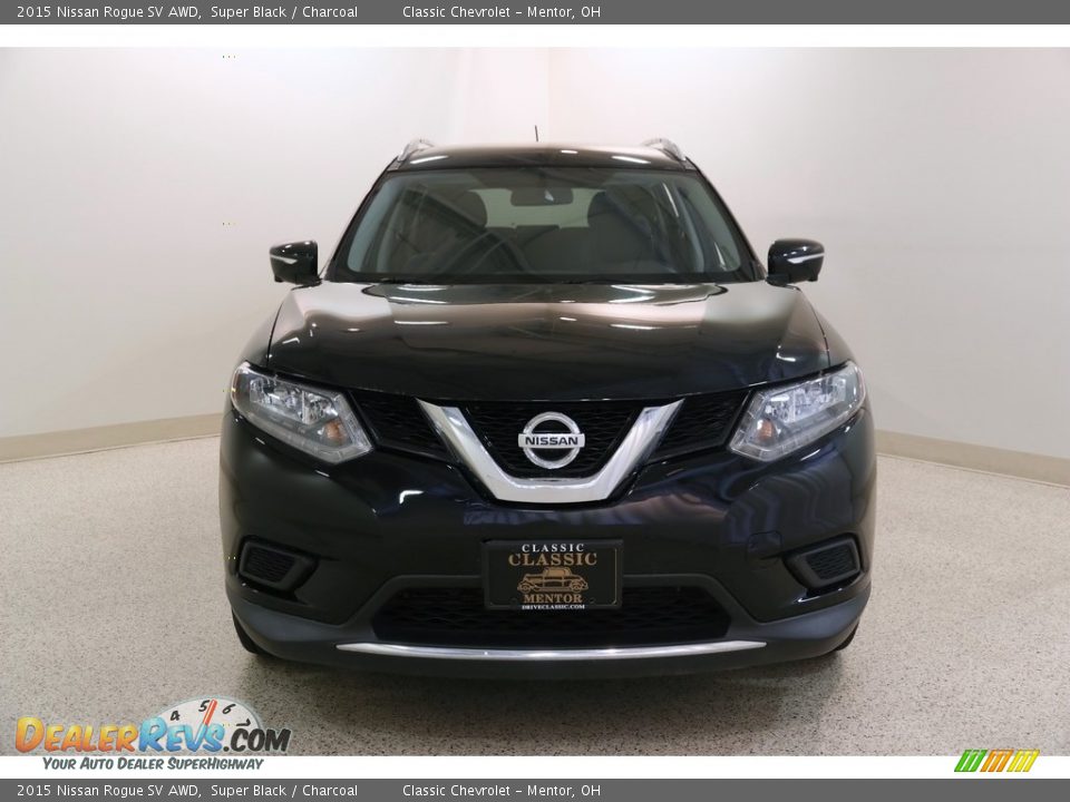 2015 Nissan Rogue SV AWD Super Black / Charcoal Photo #2