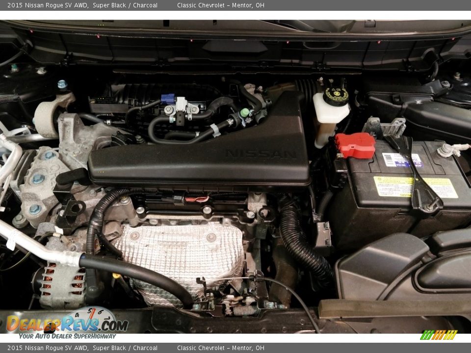 2015 Nissan Rogue SV AWD Super Black / Charcoal Photo #17