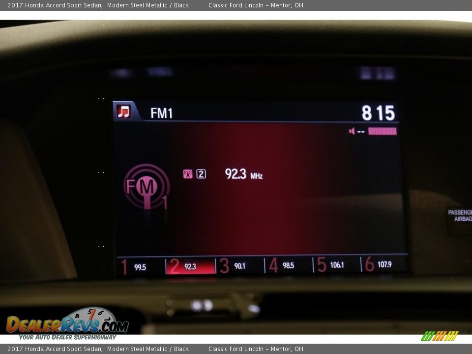 2017 Honda Accord Sport Sedan Modern Steel Metallic / Black Photo #11