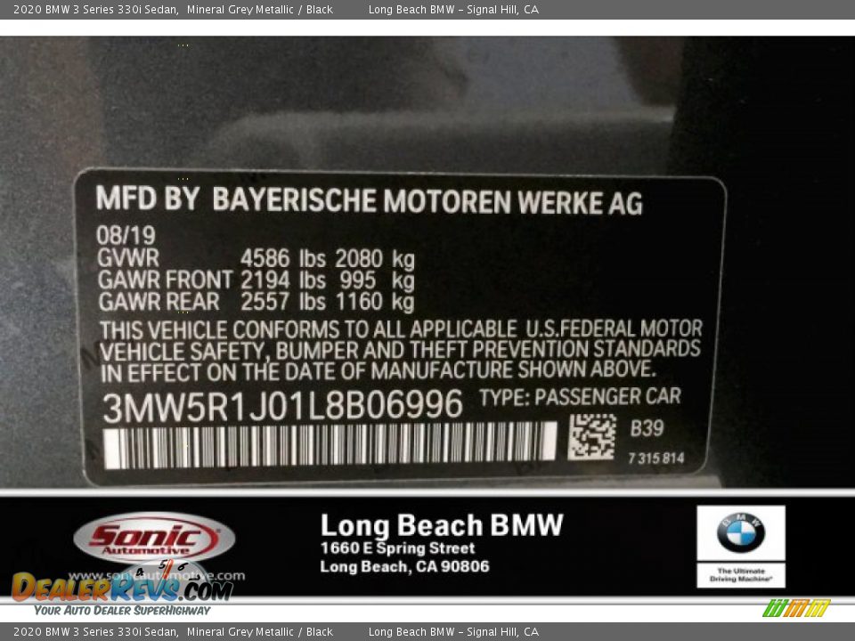 2020 BMW 3 Series 330i Sedan Mineral Grey Metallic / Black Photo #11