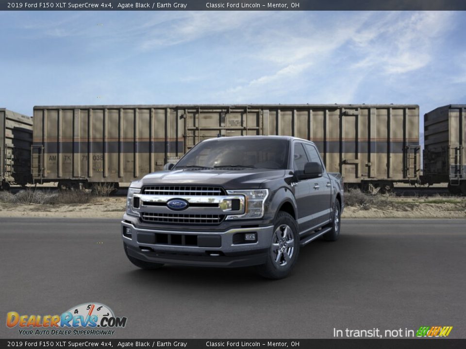 2019 Ford F150 XLT SuperCrew 4x4 Agate Black / Earth Gray Photo #2