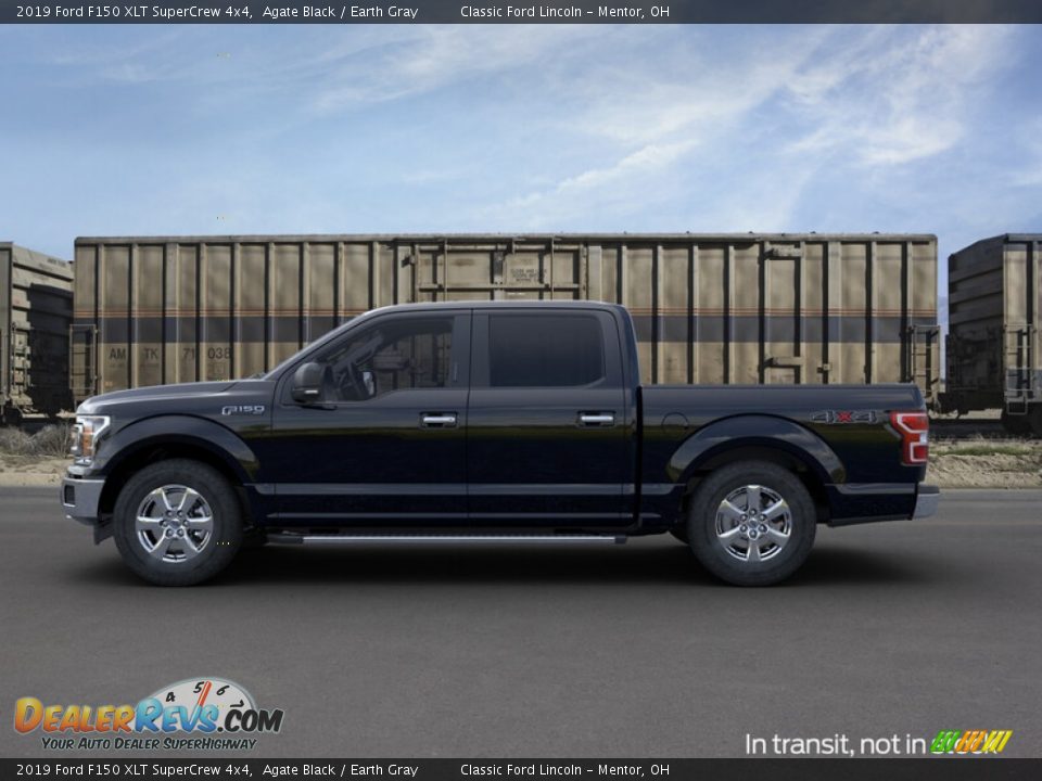 2019 Ford F150 XLT SuperCrew 4x4 Agate Black / Earth Gray Photo #3