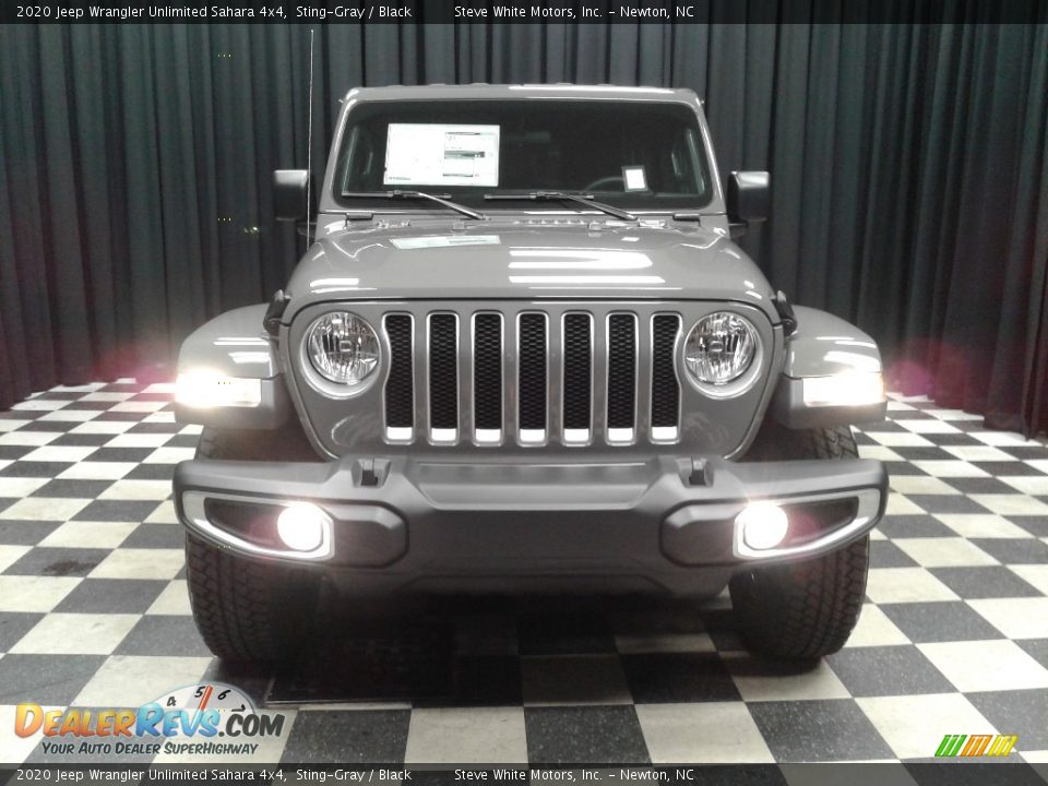 2020 Jeep Wrangler Unlimited Sahara 4x4 Sting-Gray / Black Photo #3