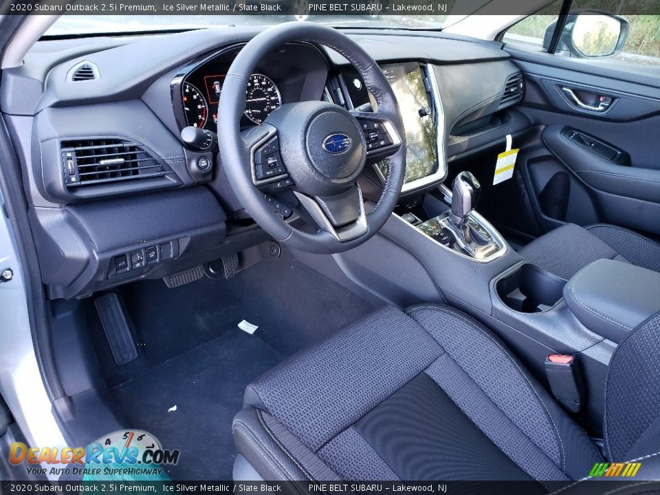 Slate Black Interior - 2020 Subaru Outback 2.5i Premium Photo #8