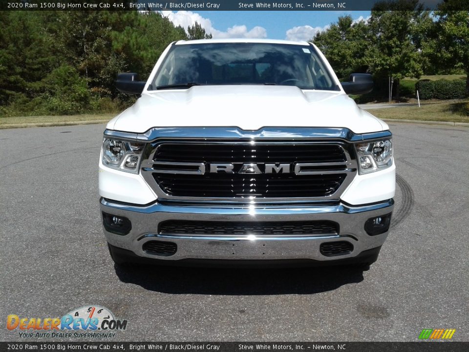 2020 Ram 1500 Big Horn Crew Cab 4x4 Bright White / Black/Diesel Gray Photo #3