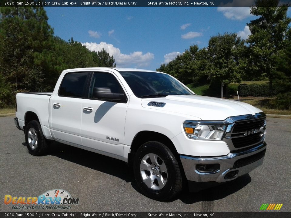 2020 Ram 1500 Big Horn Crew Cab 4x4 Bright White / Black/Diesel Gray Photo #4