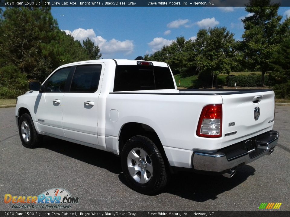 2020 Ram 1500 Big Horn Crew Cab 4x4 Bright White / Black/Diesel Gray Photo #8