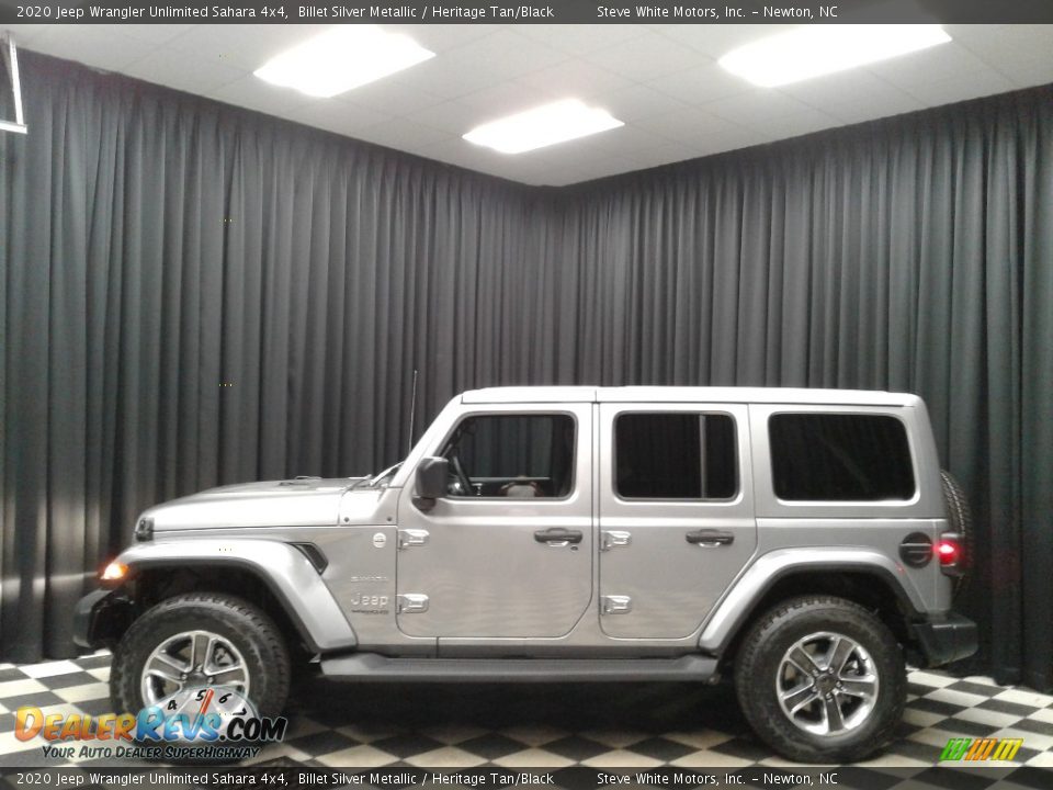 2020 Jeep Wrangler Unlimited Sahara 4x4 Billet Silver Metallic / Heritage Tan/Black Photo #1