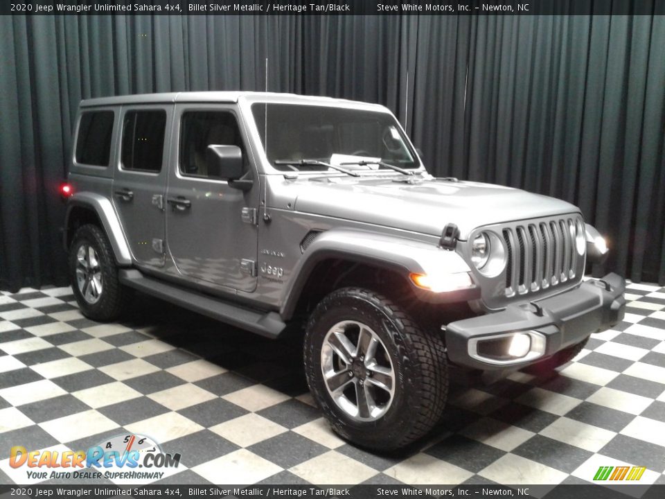 2020 Jeep Wrangler Unlimited Sahara 4x4 Billet Silver Metallic / Heritage Tan/Black Photo #4