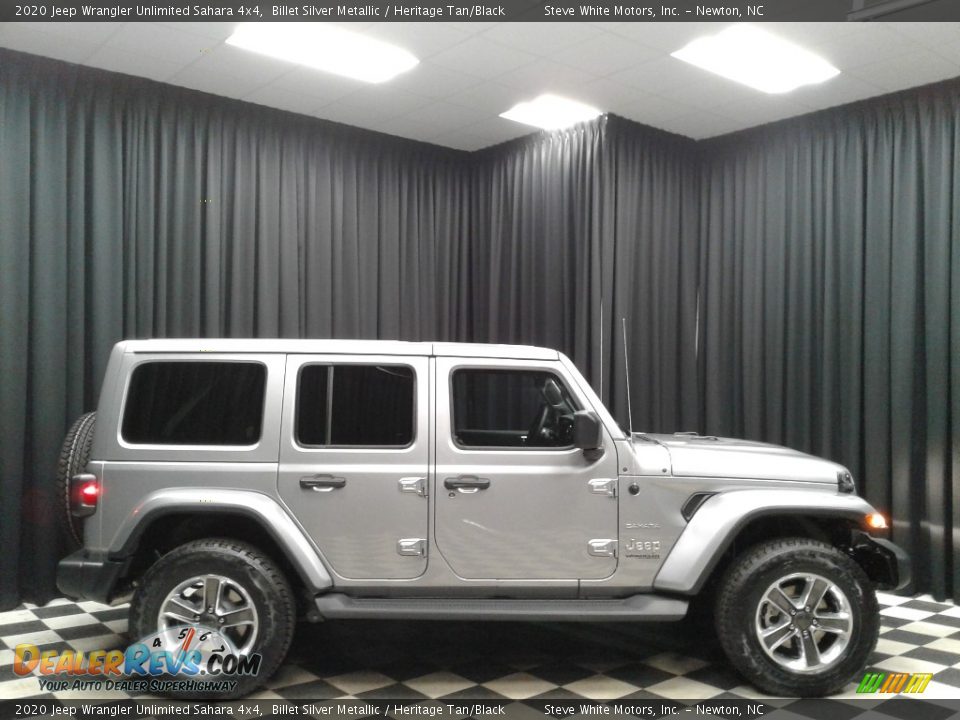 2020 Jeep Wrangler Unlimited Sahara 4x4 Billet Silver Metallic / Heritage Tan/Black Photo #5