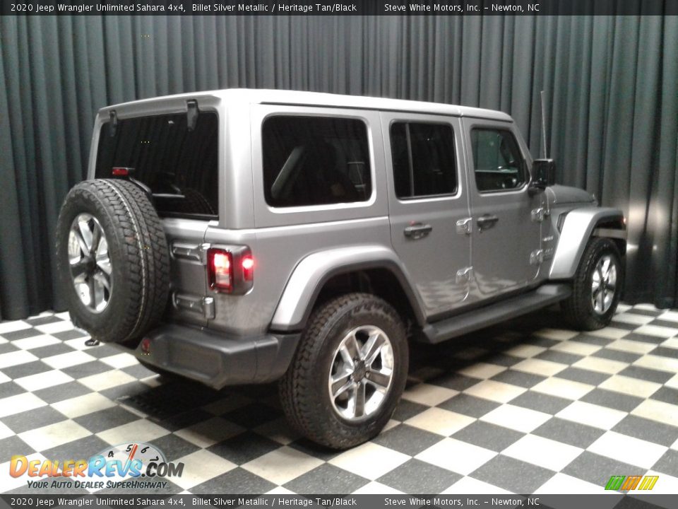 2020 Jeep Wrangler Unlimited Sahara 4x4 Billet Silver Metallic / Heritage Tan/Black Photo #6