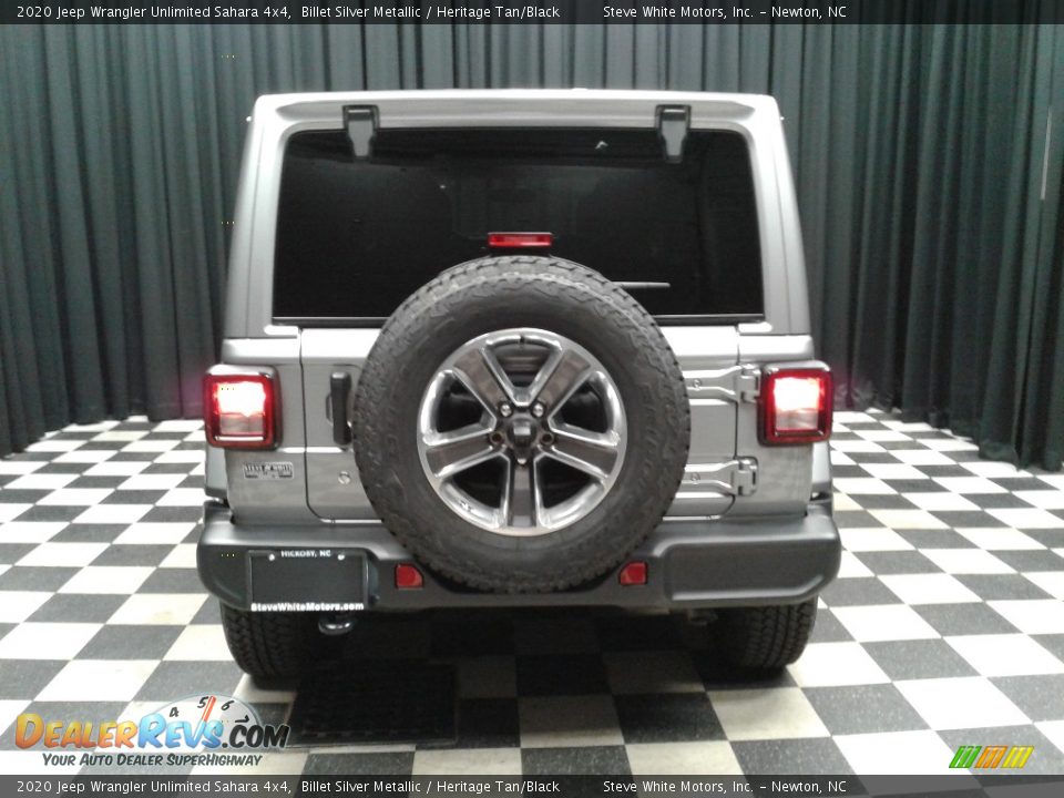 2020 Jeep Wrangler Unlimited Sahara 4x4 Billet Silver Metallic / Heritage Tan/Black Photo #7