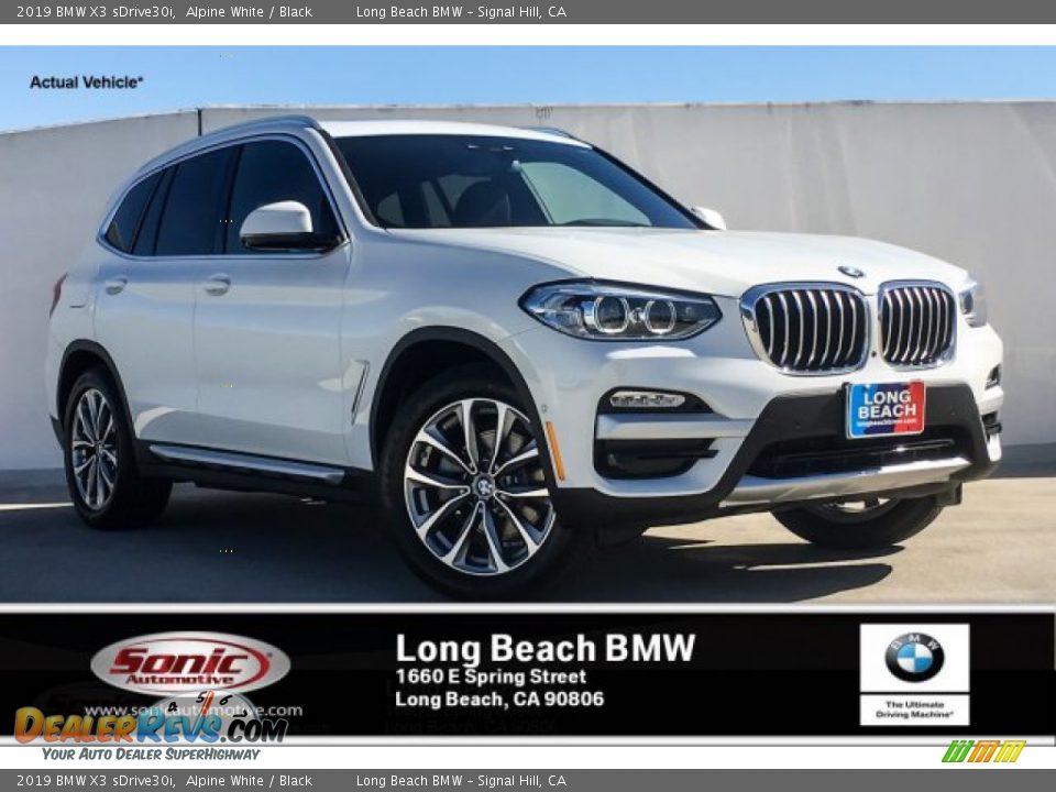 2019 BMW X3 sDrive30i Alpine White / Black Photo #1