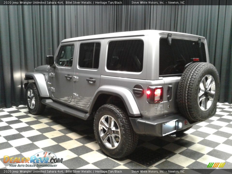 2020 Jeep Wrangler Unlimited Sahara 4x4 Billet Silver Metallic / Heritage Tan/Black Photo #8