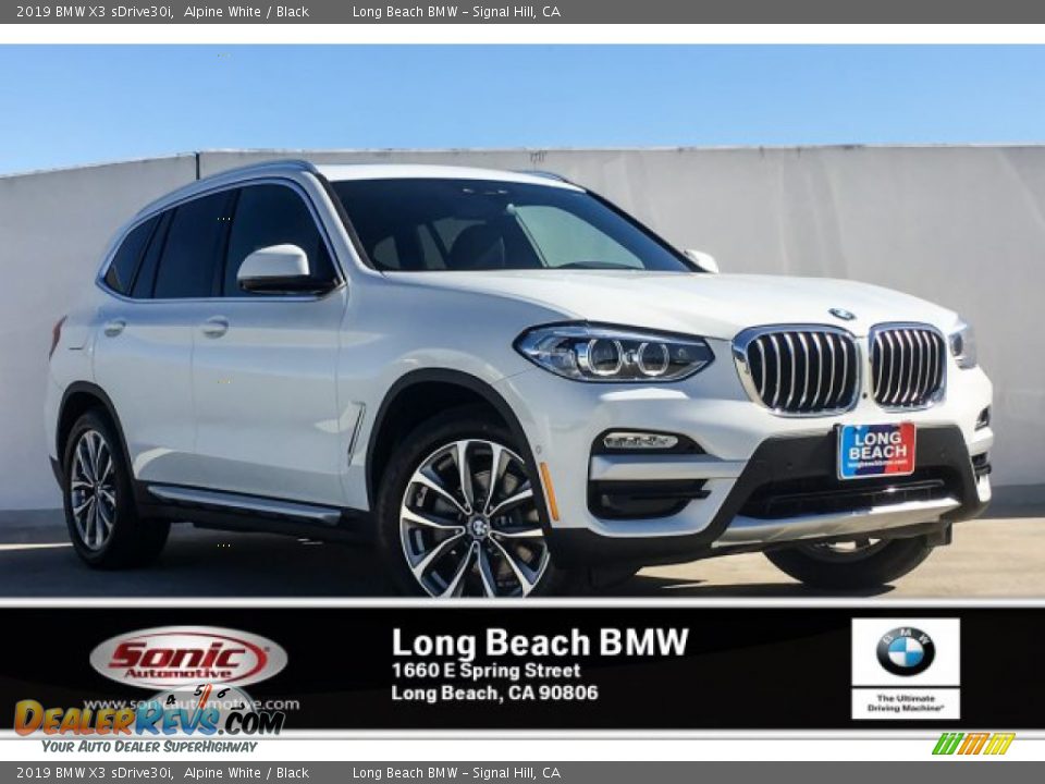 2019 BMW X3 sDrive30i Alpine White / Black Photo #10