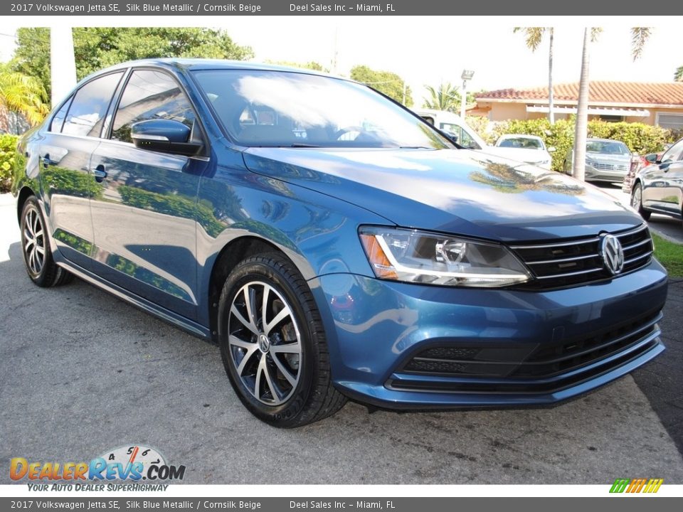 2017 Volkswagen Jetta SE Silk Blue Metallic / Cornsilk Beige Photo #2