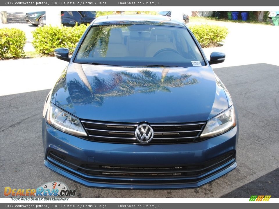 2017 Volkswagen Jetta SE Silk Blue Metallic / Cornsilk Beige Photo #3