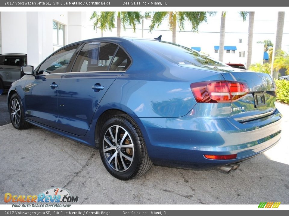 2017 Volkswagen Jetta SE Silk Blue Metallic / Cornsilk Beige Photo #7