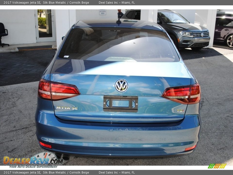 2017 Volkswagen Jetta SE Silk Blue Metallic / Cornsilk Beige Photo #8