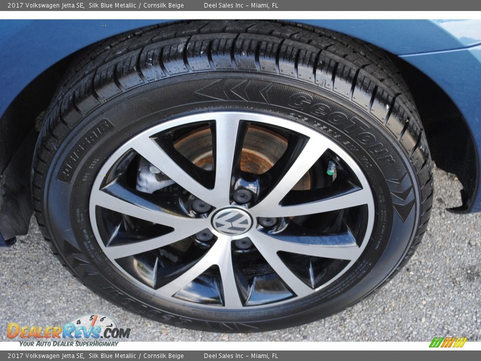 2017 Volkswagen Jetta SE Silk Blue Metallic / Cornsilk Beige Photo #10