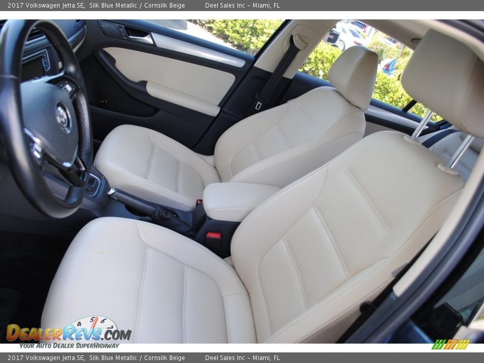 2017 Volkswagen Jetta SE Silk Blue Metallic / Cornsilk Beige Photo #13