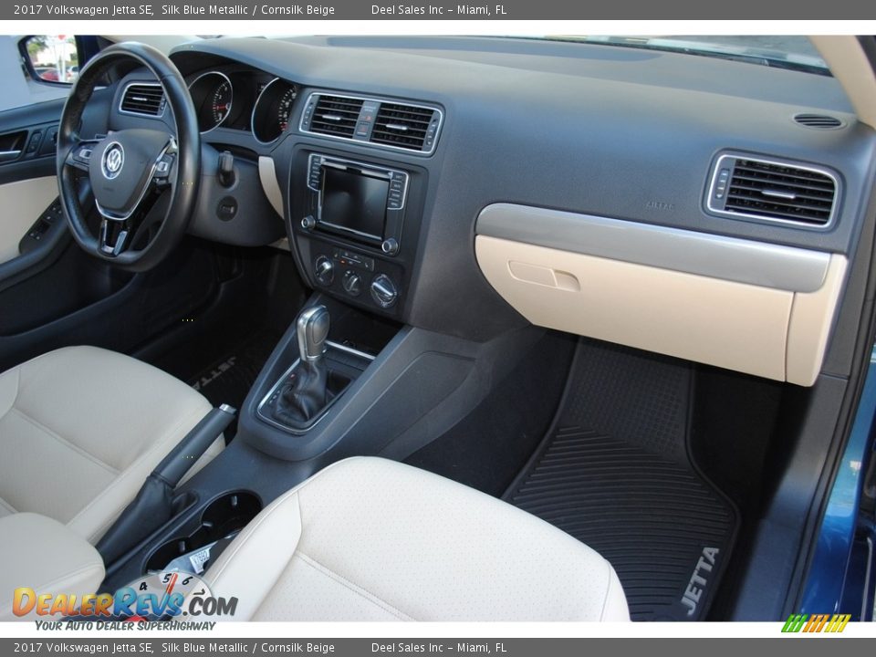 2017 Volkswagen Jetta SE Silk Blue Metallic / Cornsilk Beige Photo #16