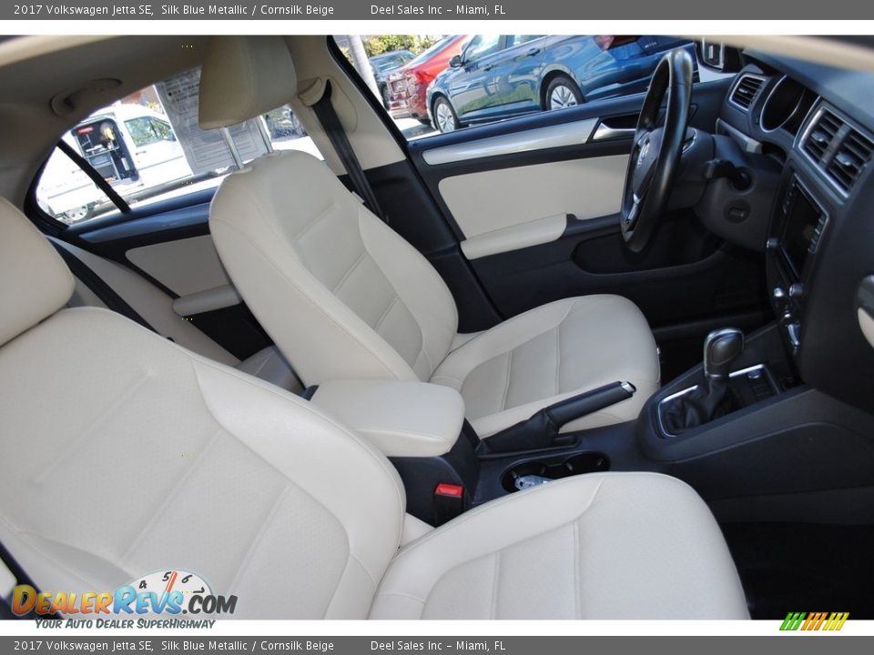 2017 Volkswagen Jetta SE Silk Blue Metallic / Cornsilk Beige Photo #17