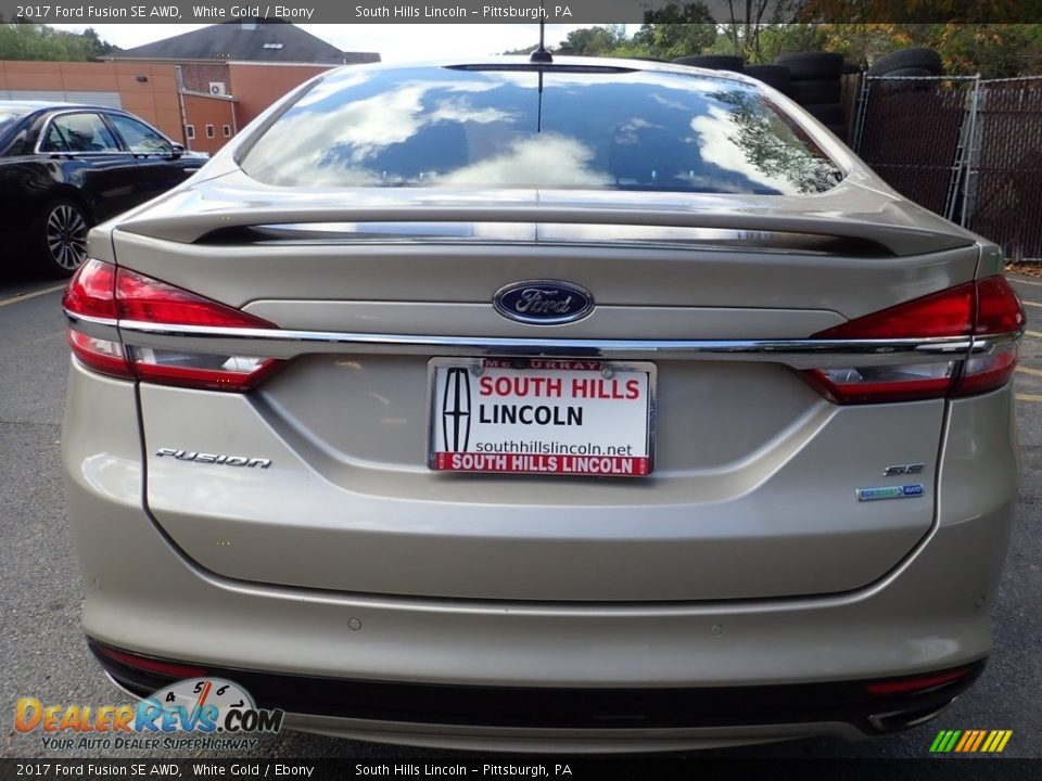 2017 Ford Fusion SE AWD White Gold / Ebony Photo #3