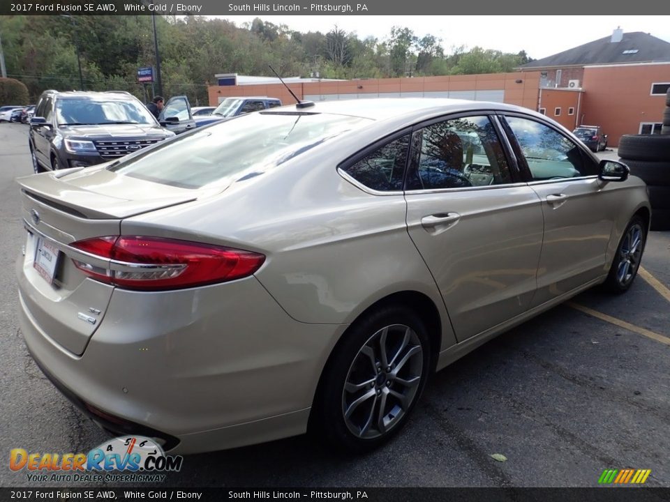 2017 Ford Fusion SE AWD White Gold / Ebony Photo #4