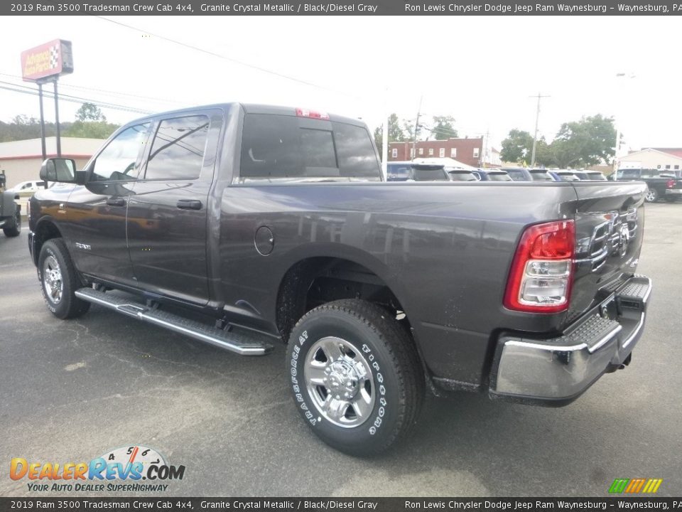 2019 Ram 3500 Tradesman Crew Cab 4x4 Granite Crystal Metallic / Black/Diesel Gray Photo #3