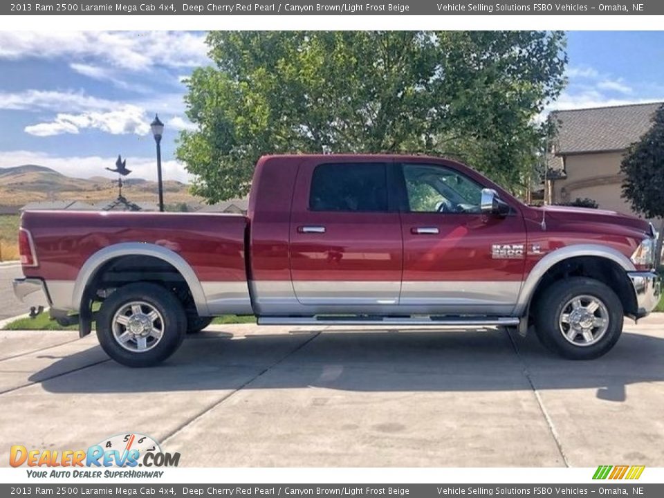 2013 Ram 2500 Laramie Mega Cab 4x4 Deep Cherry Red Pearl / Canyon Brown/Light Frost Beige Photo #6