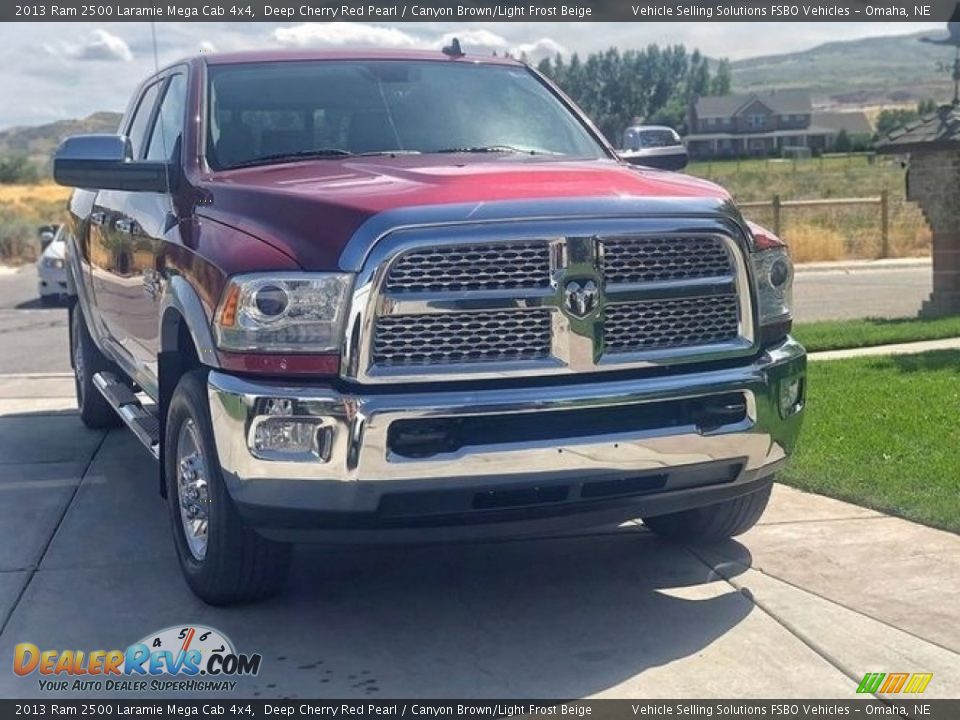 2013 Ram 2500 Laramie Mega Cab 4x4 Deep Cherry Red Pearl / Canyon Brown/Light Frost Beige Photo #7