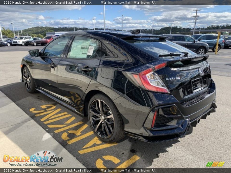 2020 Honda Civic Sport Hatchback Crystal Black Pearl / Black Photo #5