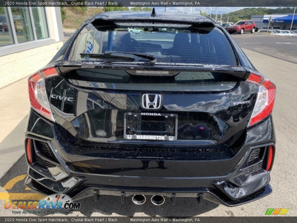 2020 Honda Civic Sport Hatchback Crystal Black Pearl / Black Photo #6