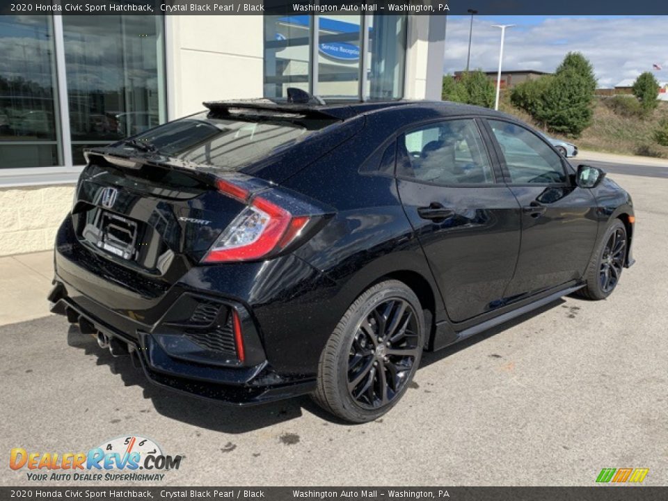 2020 Honda Civic Sport Hatchback Crystal Black Pearl / Black Photo #7