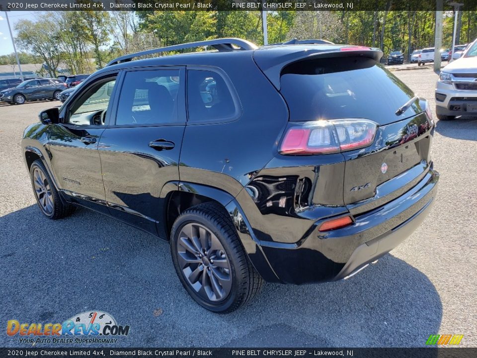 2020 Jeep Cherokee Limited 4x4 Diamond Black Crystal Pearl / Black Photo #4