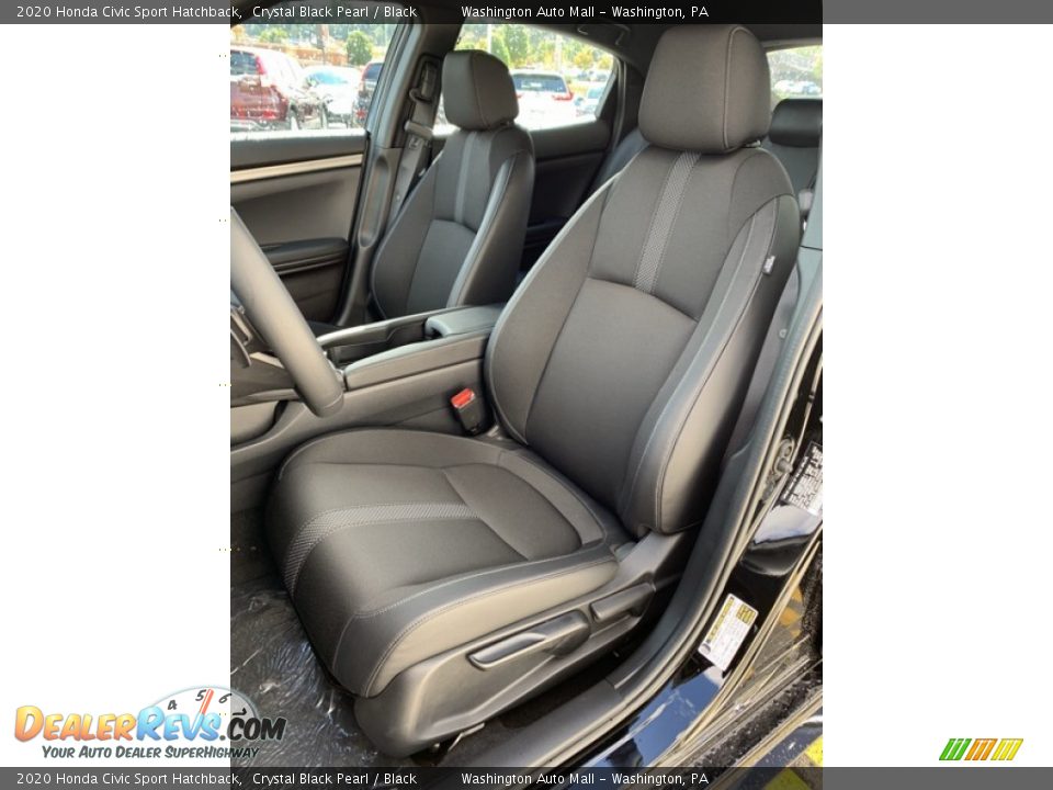 2020 Honda Civic Sport Hatchback Crystal Black Pearl / Black Photo #14